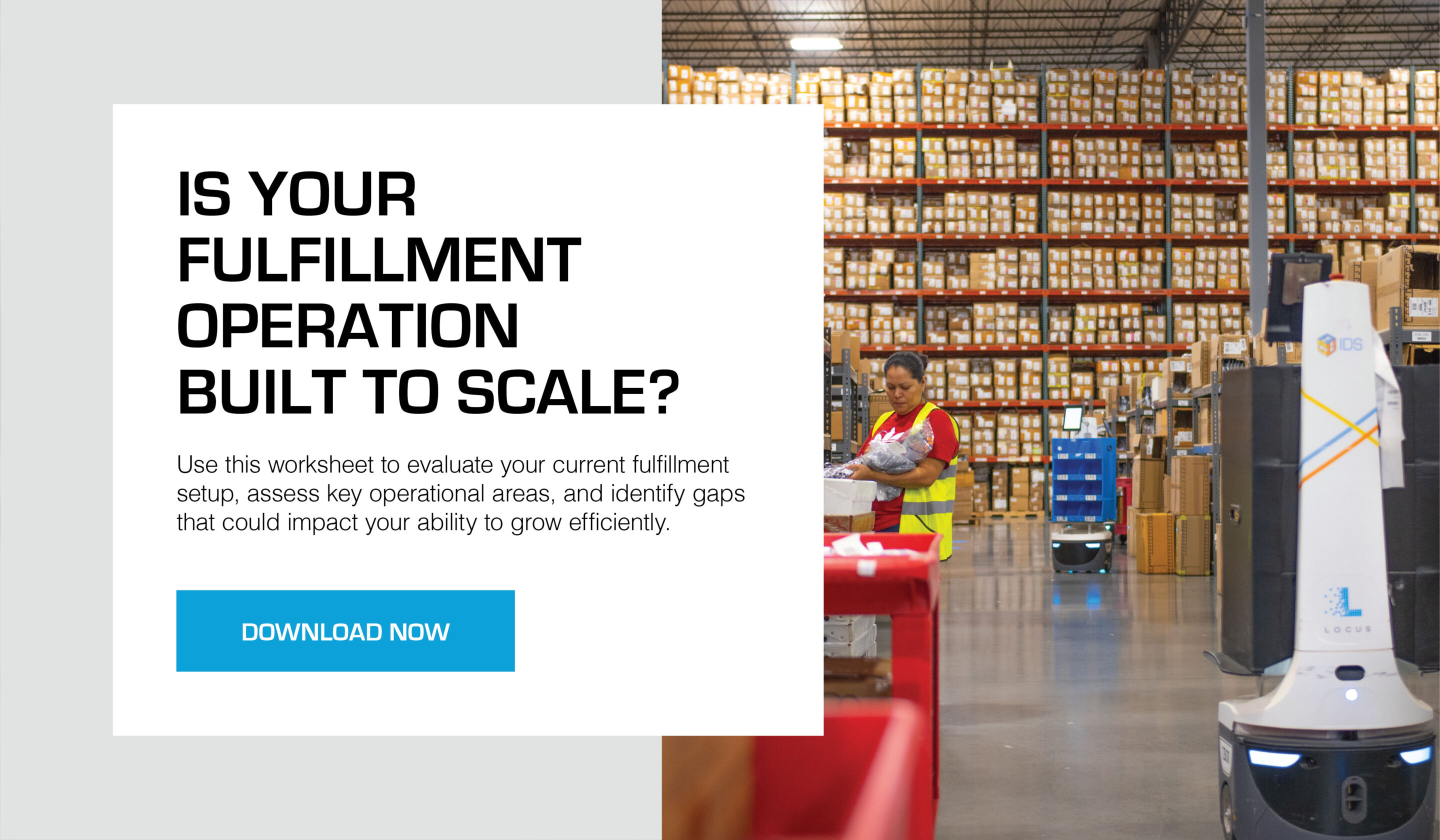 Use this worksheet to evaluate your current fulfillment setup, assess key operational areas, and identify gaps that could impact your ability to grow efficiently.